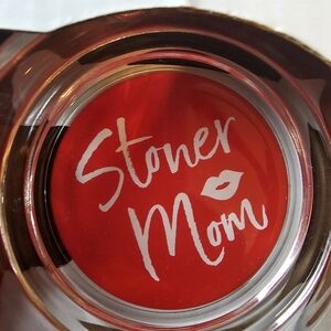 Red Stoner Mom Ashtray & Stash Jar Set